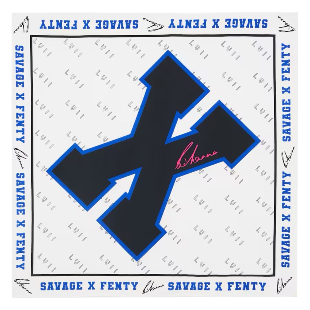 SAVAGE X FENTY Super Bowl LVII blue and white new Rihanna bandanna